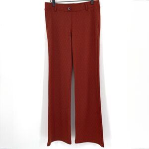 Betabrand Women Trouser Sz Medium Rust Orange Classic Dress Bootcut Stretch Pant